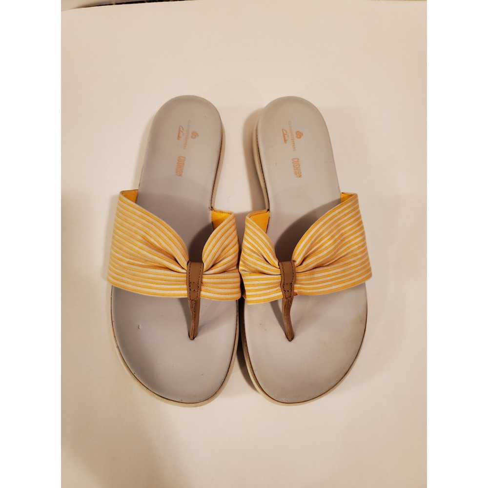 Clarks Cloudsteppers Slide Sandals Eliza April Golden Yellow